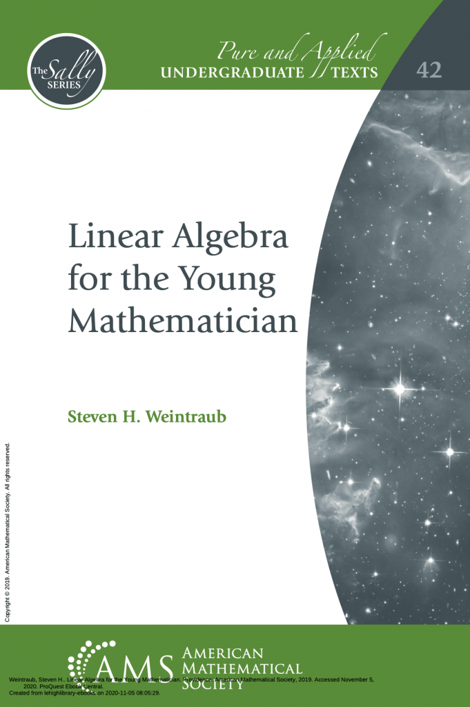 Cover of Linear Algebra for the young mathemetician