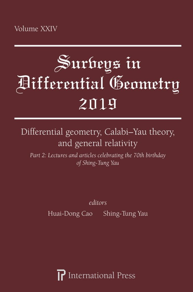 Huai-Dong Cao - Differential geometry, Calabi-Yau theory, and general relativity : Part 2: lectures and articles celebrating the 70th birthday of Shing-Tung Yau
