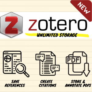 Image with Zotero logo highlighting some features
