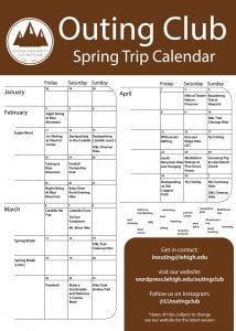 Lehigh Calendar Spring 2022 Trip Calendar | Lehigh University Outing Club