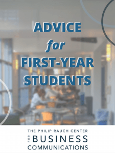 Advice for First-Year Students