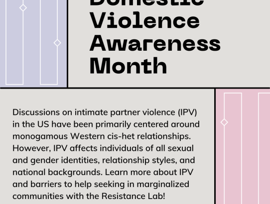 October 2022: Domestic Violence Awareness Month